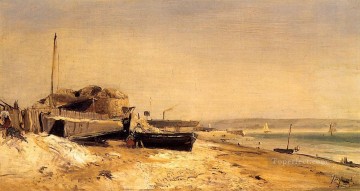 Sainte Adresse2 impresionismo barco paisaje marino Johan Barthold Jongkind Beach Pinturas al óleo